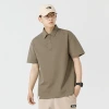 Kunhai Pengyun Summer short-sleeved polo shirt for men, loose lapel for men, leading T-shirt in solid color, high-end business men's wear details Picture